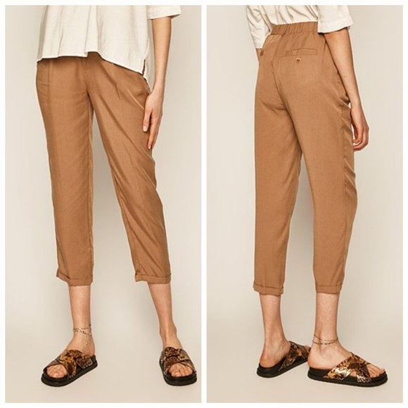 ZARA Mustard Ankle High Rise Trousers - Picture 1 of 9